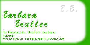 barbara bruller business card