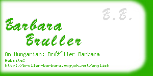 barbara bruller business card